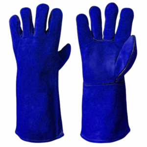 Heavy Duty Sheep Grain & Cowhide Split Leather TIG Welding Gloves <b>Fire</b>-Proof Heat Resistant Anti-static Long Cuff Safety Gloves - Product Image 4