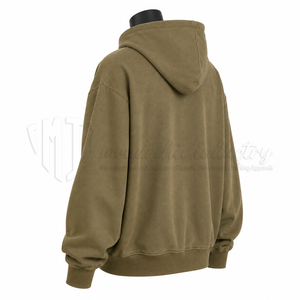 Sudadera con Capucha Oversize para Hombre, Color Sólido, Algodón y Felpa, Estilo Casual, para Otoño, Corte Regular - Product Image 4