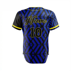 High Quality Breathable Quick Dry Anti-Bacterial Unisex Custom Short Sleeve <b>Baseball</b> & Softball Jerseys 100% Polyester Material - Product Image 6