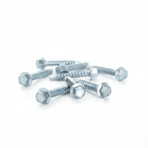 PDC Model 14 Hex Head Zinc Plated Carbon Steel <b>Screws</b> Coarse Thread Class 4.8 & 6.8 Inch Fasteners - Product Image 5