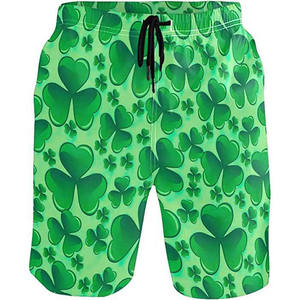 Shorts de bain imprimés pour hommes, fabriqués en usine, meilleur prix, vente en gros, taille élastique, anti-UV, 100% polyester - Product Image 1