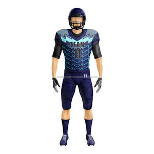 Uniformes de football américain sur mesure bon marché, grande taille, été, polyester de haute qualité, imprimé par sublimation, maillot à manches courtes - Product Image 5