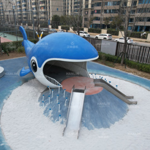 Tobogán Infantil Comercial con Diseño de Ballena Azul, Ecológico, de Acero, <span class=keywords><strong>para</strong></span> <span class=keywords><strong>Parques</strong></span> de Diversiones y <span class=keywords><strong>Ejercicio</strong></span> al Aire Libre - Product Image 2