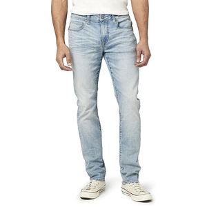 Chaqueta de Mezclilla Azul Claro para Hombre, Corte Ajustado, Elástica, Pantalones Casuales de Algodón de Alta Calidad, Ropa de Moda para Uso Diario, Prendas Inferiores Elegantes para Invierno - Product Image 2