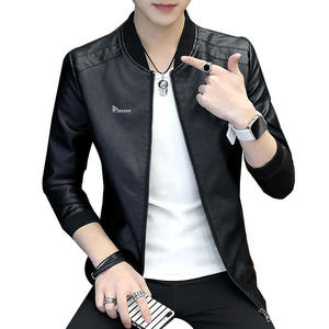 Chaqueta de Cuero Combinada en Rojo y Negro, Estilo Punk para Hombre, con Tachuelas, a Precio Económico - Product Image 4