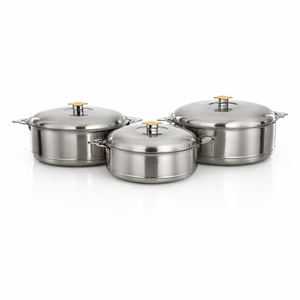 Plat de service tajine marocain en acier inoxydable, base martelée dorée, couvercle argenté, durable, antiadhésif, chauffe-plats décoratif moderne - Product Image 6