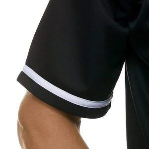 Stylish Black Blank Baseball Jersey Streetwear Style Polyester <b>Mesh</b> <b>Shirt</b> for Custom Printing and Hip Hop Fashion - Product Image 5