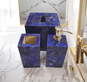 Elegante Juego de Baño de Resina Acrílica Hecho a Mano con Durabilidad, Decoración Vibrante y Elegante para el Hogar, Único y Portátil - Product Image 1