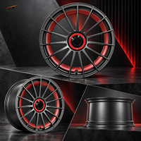 Velg Roda Forged Multi Spoke Merah Lurus 18-22 Inch 5x112 5x114.3 6061-T6 VIW-237 untuk BMW Audi Mercedes-Benz