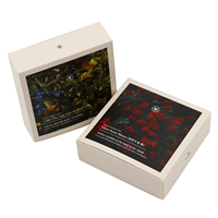 Boîte cadeau en carton rigide noir, personnalisée, écologique, simplifiée, petite, imprimée, avec poignée, pour bijoux et souvenirs