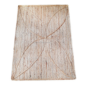 Lujosa alfombra redonda de yute hecha a mano de La India Alfombra de fibra natural trenzada a mano con diferentes diseños y formas - Product Image 2