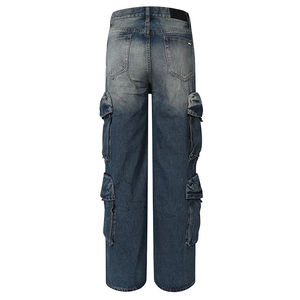 Pantalones Vaqueros Cargo Holgados de Mezclilla con Efecto Desgastado, Estilo Hip Hop Urbano, Diseño Personalizado, Precio al por Mayor - Product Image 2