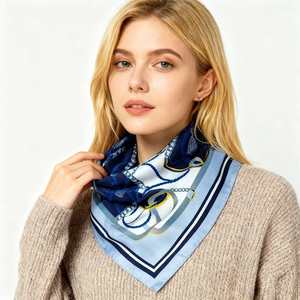 Bufanda de Cadena a Cuadros de 68 cm para Mujer, Bufanda de Fibra de Poliéster para Otoño e Invierno, Chal y Bufanda para el Cuello Modernos y Versátiles - Product Image 2