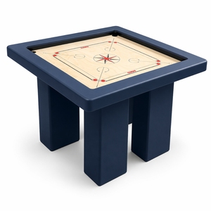 Mesa de Carrom Azure Classic ARGMAC, Lujosa y Moderna, con Esquinas Cuadradas, Base de Madera Ecológica y Duradera, Embalaje Personalizable, para 4 Jugadores - Product Image 1