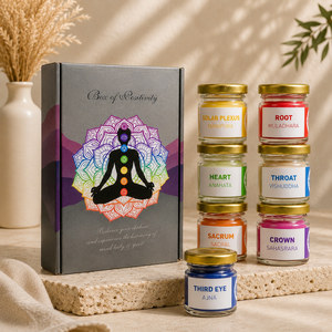 Luxury Handmade Eco-Friendly Scented 7 Chakra <b>Candle</b> <b>Set</b> for Home Decoration and Energy Alignment - Product Image 3