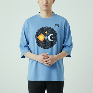 เสื้อยืดแขนสั้นลำลองทรงบ็อกซี่สำหรับผู้ชาย เสื้อยืดทรงบ็อกซี่เข้ารูป ผลิตจากผ้าฝ้าย เสื้อยืดทรงบ็อกซี่สำหรับผู้ชายสำหรับขายออนไลน์ ผลิตในประเทศปากีสถาน - Product Image 2