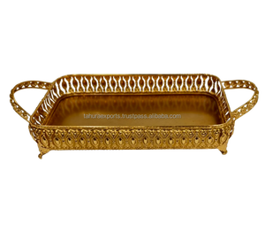 Metal <b>Tray</b> Custom Luxury Metal Serving <b>Trays</b> <b>Snack</b> <b>Trays</b> for Decoration and Serving in Customized Sizes Shapes and Polish - Product Image 3
