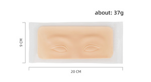 3D Silicone Eyebrow <b>Practice</b> Face <b>Pad</b> with Eyelids for Microblading Lash Tattoo Training - Product Image 6