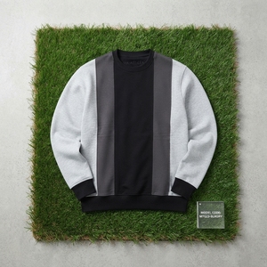 <b>Mens</b> Color Block Crewneck Sweatshirt Contrast Panel Pullover <b>Long</b> <b>Sleeve</b> Casual Streetwear Fashion <b>Top</b> - Product Image 5