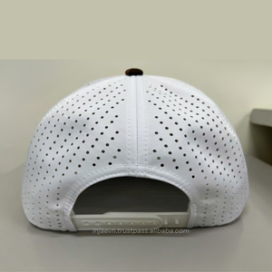 High Quality Print Camo Brim Perforated Cap 3D Embroidered Logo <b>Waterproof</b> Polyester Laser Cut Hole <b>Hat</b> with Rope Sports Gorras - Product Image 5