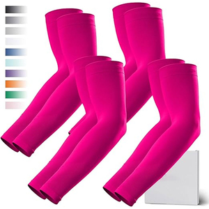 Manches de compression unisexes de haute qualité, protection solaire, polyester, élasthanne, séchage rapide, respirantes, légères, sans coutures - Product Image 2