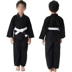 Black OEM ODM Customized Logo Karate Uniform Taekwondo Suit <b>Kids</b> Judo Gi With <b>Belt</b> Wholesale Rate <b>Kids</b> Martial Arts Uniform - Product Image 1