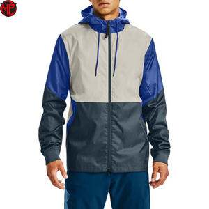 Men's Color Block Windbreaker <b>Jacket</b> Hooded Waterproof Anorak <b>Zip</b> <b>Up</b> Lightweight Outdoor Casual Coat Nylon <b>Jacket</b> - Product Image 1