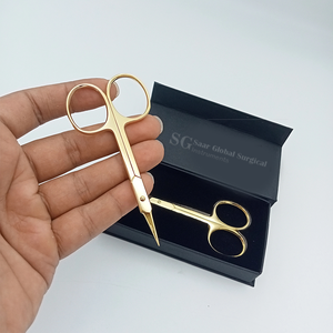 Tijeras de Precisión Rectas de Acero Inoxidable de Grado Médico, Plegables, con Logotipo Personalizado, Duraderas, para Manicura, Cosmética y Uñas para Adultos - Product Image 1