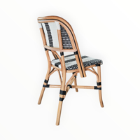 Chaise de bistrot la plus populaire pour café, restaurant, espaces résidentiels et publics - Rotin synthétique naturel tressé avec garantie de tissage de 3 ans