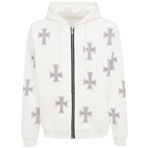 Sweat-shirt vintage à fermeture éclair avec strass personnalisés, veste en polaire d'hiver streetwear pour hommes et femmes, sweat-shirt esthétique surdimensionné - Product Image 1