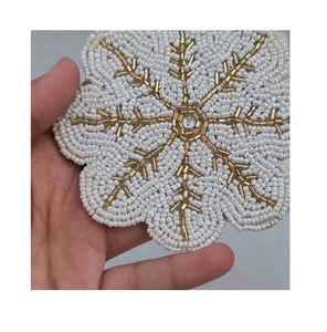 Posavasos con cuentas de alta calidad, nuevo diseño, posavasos con cuentas para copas de vino, fabricación al por mayor de posavasos con cuentas - Product Image 1