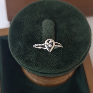 Namivaa <b>Open</b> Heart Cocktail <b>Ring</b> for Women Elegant Romantic Minimalist Polished Finish Wedding - Product Image 4