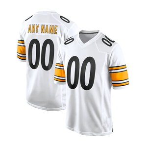 Custom Maroon Gold American Football Jersey V-Neck Short Sleeve Mesh Breathable 100% Polyester Sublimated Print Front Team <b>Name</b> - Product Image 3