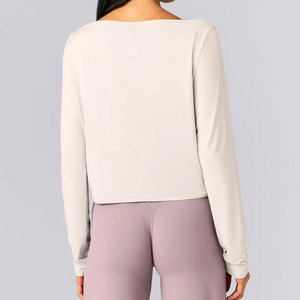 Ensemble deux pièces OEM/ODM pour femme, coupe classique, vêtements de sport, yoga, extérieur, formel, séchage rapide, tricoté, en Spandex/Coton, avec gilet - Product Image 6