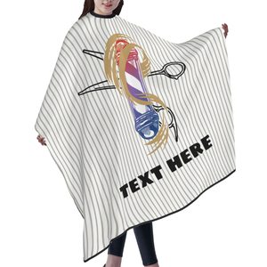 Cape de Coiffeur en Polyester Confortable de Haute Qualité pour Salon de Coiffure, Personnalisable avec Logo, pour Stylistes et Barbiers - Product Image 5
