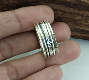 Wholesale Shree Jaipur Silver 925 Sterling Silver Amethyst Bezel Set Gemstone <b>Spinner</b> <b>Ring</b> Classic Style Women's OEM/ODM Factory - Product Image 5
