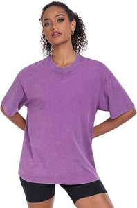 Oversized Gray Short Sleeve T-Shirt Men's Casual 100% Cotton Jersey O-Neck Solid Color Breathable Fit Washed Front - Product Image 1