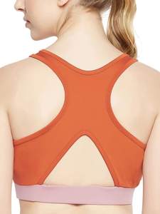 Soutien-gorge de yoga pour femme, haute performance, intégré, avec fermeture éclair, couleur unie, effet seconde peau, résistant aux chocs, dos élégant - Product Image 5