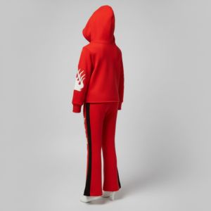 Survêtement évasé personnalisé pour enfants, en molleton bouclette 100% coton, style streetwear, effet vieilli, pour garçons, coupe ample et empilée - Product Image 2