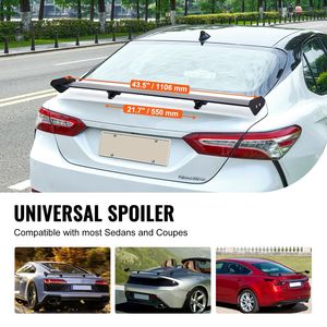 Spoiler Universale per Auto GT da 43,3 Pollici, Ala Regolabile in Alluminio Leggero, Ducktail a Singolo Livello - Product Image 2