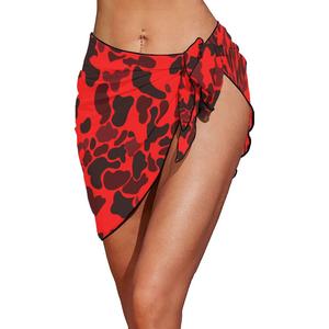 Custom Halter Neck Pink White <b>Camo</b> Print Women's Swim Brief 2-Piece Set Reversible Quick Dry Spandex/Polyester for Summer Beach - Product Image 3