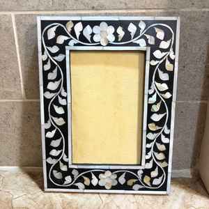 Modern Floral Design Bone Inlay Art Model Custom Size Resin Inlaid Rectangle European Style Picture <b>Frame</b> <b>Gift</b> - Product Image 5