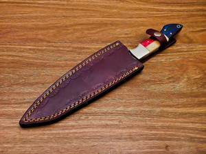 Ensemble de couteaux de chef en acier Damas de qualité industrielle avec logo personnalisé, manche en acier inoxydable, lame à pointe clip de 5 pouces, longueur totale de 13 pouces - Product Image 4