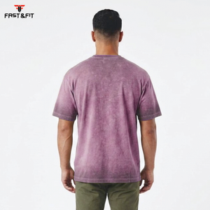 เสื้อยืดคอกลมแขนสั้นผู้ชายลายฟอกสี ราคาขายส่ง เสื้อยืดลายฟอกสีสำหรับผู้ชาย - Product Image 2