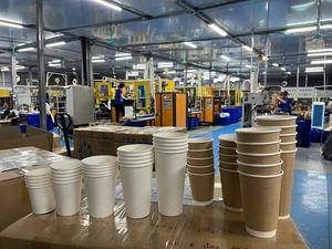 Vasos de Papel Biodegradables Vietnamitas Desechables de 4-20 oz, de Pared Simple/Doble/Ondulada, con Tapa, para Café y Jugos - Product Image 4