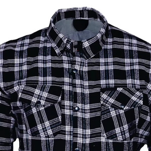 Chemise en flanelle classique pour moto, doublée en aramide et Kevlar, protection personnalisée certifiée CE, chemise blindée en flanelle - Product Image 3