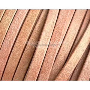 Cordon en cuir plat naturel durable de 5 mm, idéal pour les projets de bracelets et de colliers - Product Image 2