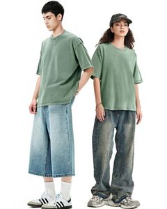 Camiseta Oversize Unisex de Algodón con Hombros Caídos, Estampado Gráfico, Manga Corta, Estilo Casual Urbano para Uso Diario, Top Oversize para Hombre - Product Image 4