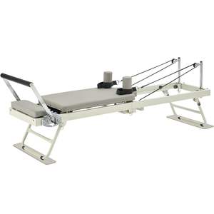 Máquina de Pilates Reformer Plegable, Modelo de Nivel Básico, con Doble Resistencia y Cuerdas de Resorte, para Principiantes, 400 LBS, para Gimnasio en Casa o Estudio - Product Image 1