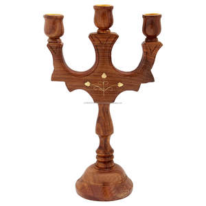 Candelabros de madera de alta calidad, forma personalizada para decoración de fiesta de boda, proveedor de exportación mundial - Product Image 1